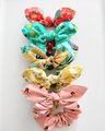 Bunny ears scrunchie, Hawaiian print, adult hair tie, elastic, handmade hair accessories, tropical scrunchie