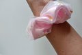 Daisy Scrunchie Double Layered, handmade hair tie, elastic,pink scrunchie,Scrunchy , adult scrunchie