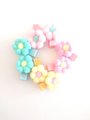 Pompom clips pair Daisy, children hair clip, anti-slip clip ,kawaii clip girl hair clip handmade hair accessories