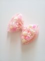 Tulle Pom Pom Plum hair bows,kids hair bows, girls hair bow, handmade hair accessories
