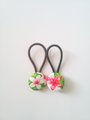Covered Button Hawaiian hair ties, Hawaiian print, kurumi button hair ties