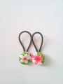 Covered Button Hawaiian hair ties, Hawaiian print, kurumi button hair ties