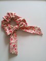 Floral scrunchie, bow scrunchie, adult scrunchie,hair tie, elastic, handmade hair accessories,