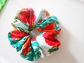 Hawaiian XL scrunchie, tropical scrunchie,handmade hair ties, elastic, floral scrunchie,