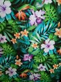 XL Hawaiian print scrunchie , handmade scrunchie,hair tie, ponytail elastic,made in hawaii