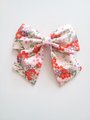Sakura fabric hair bow, Japanese hair bow, sailor hair bow, handmade accessories, 6" hair bows,hair bow