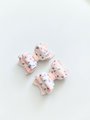Piggy hair bow, faux leather bow,kids hair bow, strawberry hair clip, strawberry hair bow