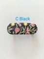 Oriental hair Barrette,French Barrette,hair clips, Floral hair barrette,Gift for her, Fabric covered hair accessories.