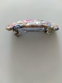 Oriental hair Barrette,French Barrette,hair clips, Floral hair barrette,Gift for her, Fabric covered hair accessories.