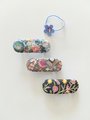 Oriental hair Barrette,French Barrette,hair clips, Floral hair barrette,Gift for her, Fabric covered hair accessories.