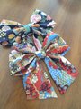 Japanese pattern hair bow, Sailor hair bow,hair accessories, hair barrette