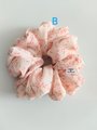 Chiffon scrunchie, large chiffon scrunchie, elastic,hair accessories,hair tie, Floral scrunchie Daisy scrunchie