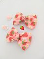 Strawberryhair clip for kids, Piggy bows, Children hair clip,small hair clips,kawaii hair clips handmade hair clips