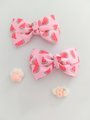 watermelon hair clips, piggy bows,pig tail hair bows,handmade hair bows,kawaii hair clip,kids hair bows