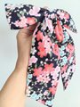 Long tail hair bow, Japanese Sakura hair bow,6"hair bow, Hair accessories