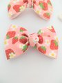 Strawberryhair clip for kids, Piggy bows, Children hair clip,small hair clips,kawaii hair clips handmade hair clips