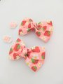 Strawberryhair clip for kids, Piggy bows, Children hair clip,small hair clips,kawaii hair clips handmade hair clips