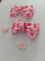 watermelon hair clips, piggy bows,pig tail hair bows,handmade hair bows,kawaii hair clip,kids hair bows
