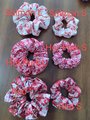 Japanese Sakura hair scrunchie,floral hair ties, hair ties, elastic, hair ties, handmade hair accessories