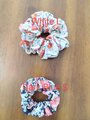 Japanese Sakura hair scrunchie,floral hair ties, hair ties, elastic, hair ties, handmade hair accessories