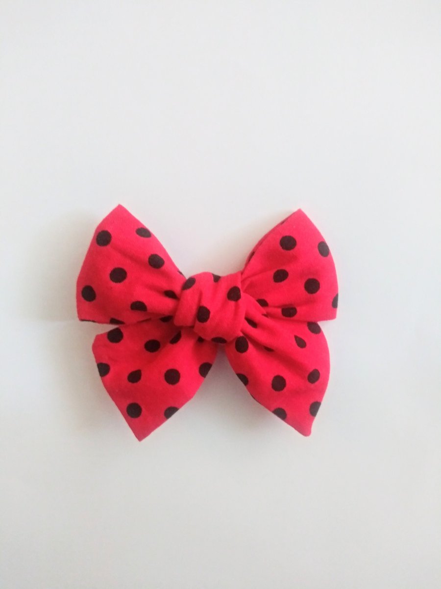 Fabric knotted hair bow,anime hair clips, children hair clip red hair clip , handmade hair accessories