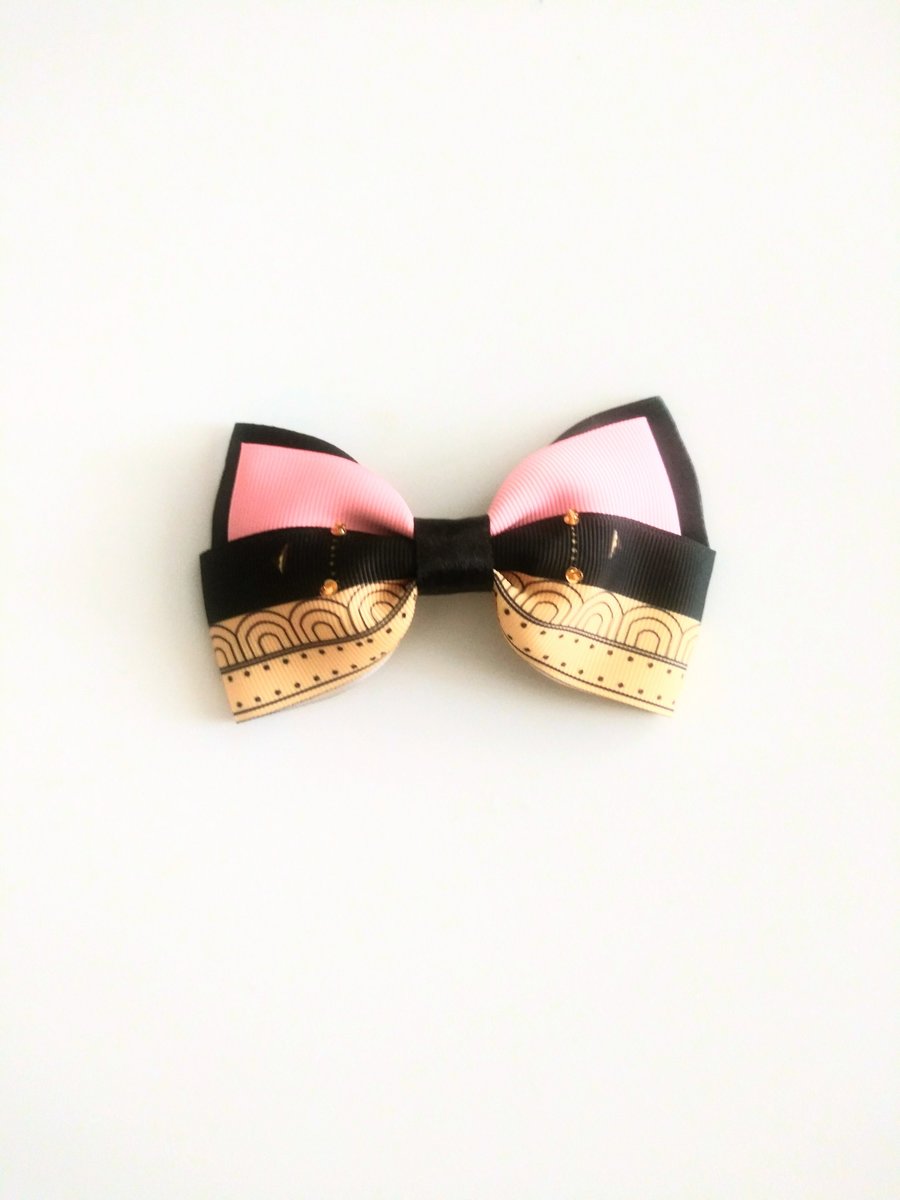 Adorable Daughter image hair bow, Japanese anime hair bow, adult hair bow, character hair bow