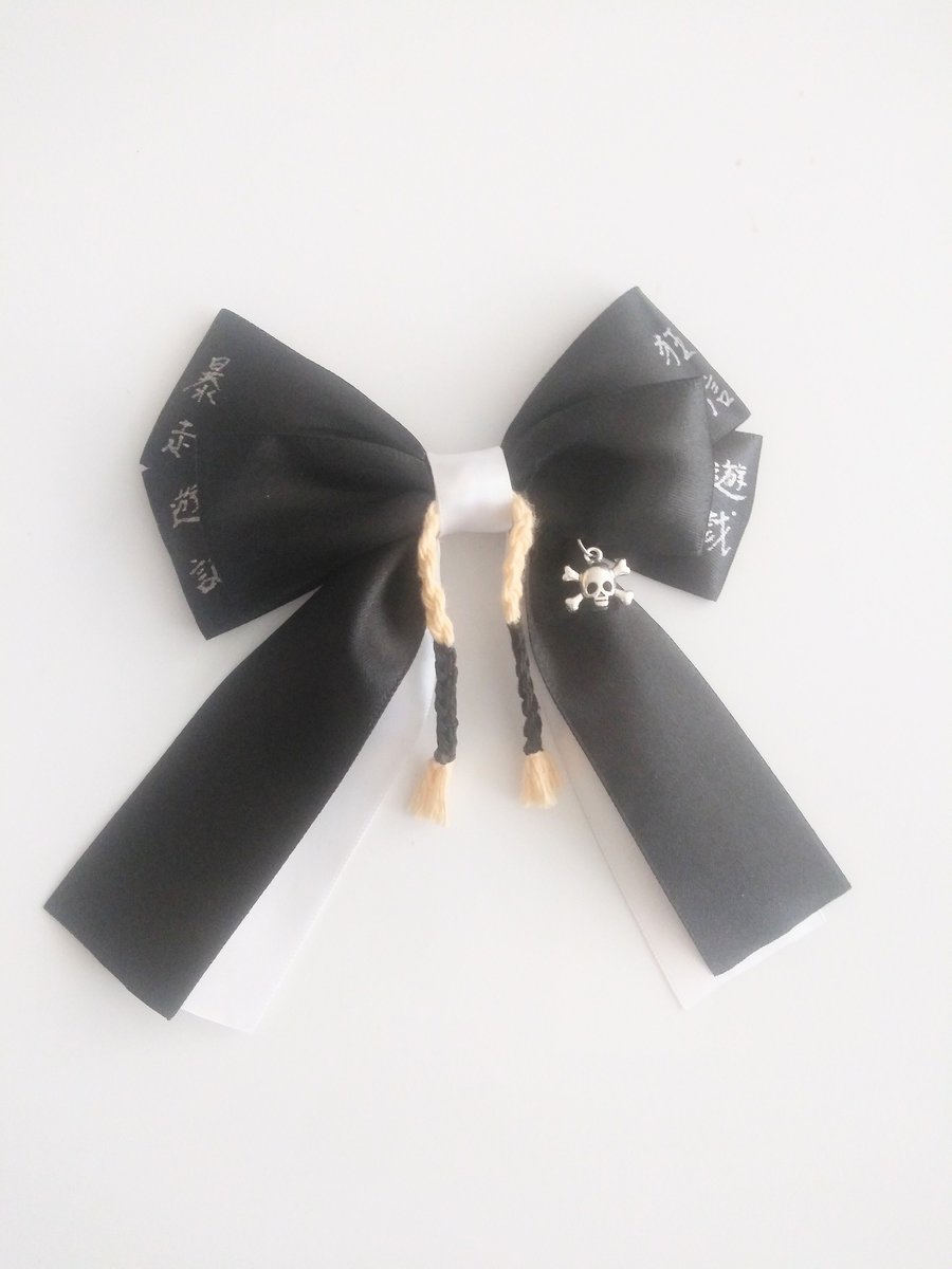 Boy with braid hair ,character hair bow,Anime hair bow, Adult hair bow, handmade accessories