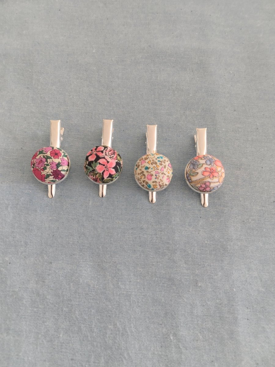 Floral hair clip,small hair clip, Liberty Tana lawn hair clip, pair hair clip