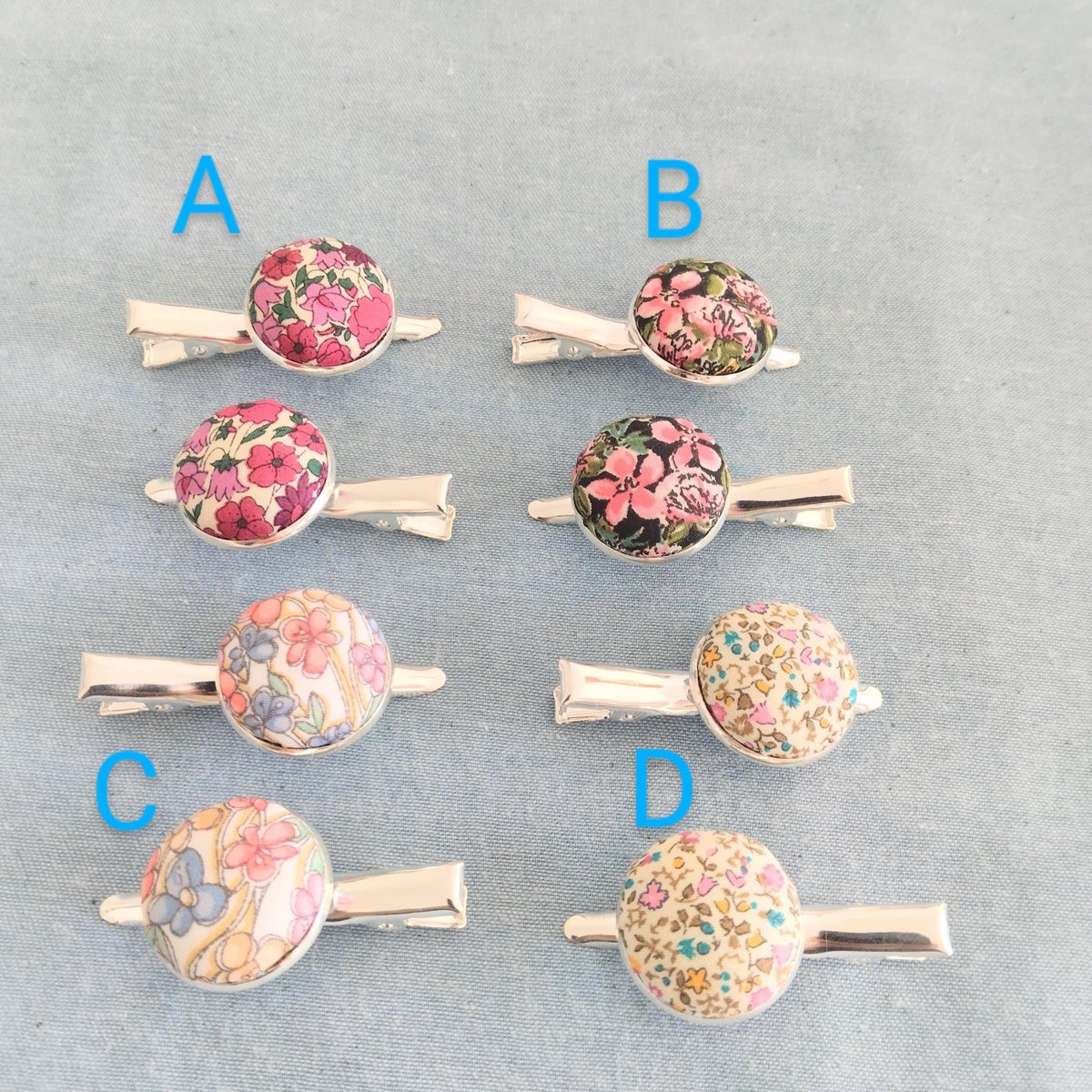 Floral hair clip,small hair clip, Liberty Tana lawn hair clip, pair hair clip