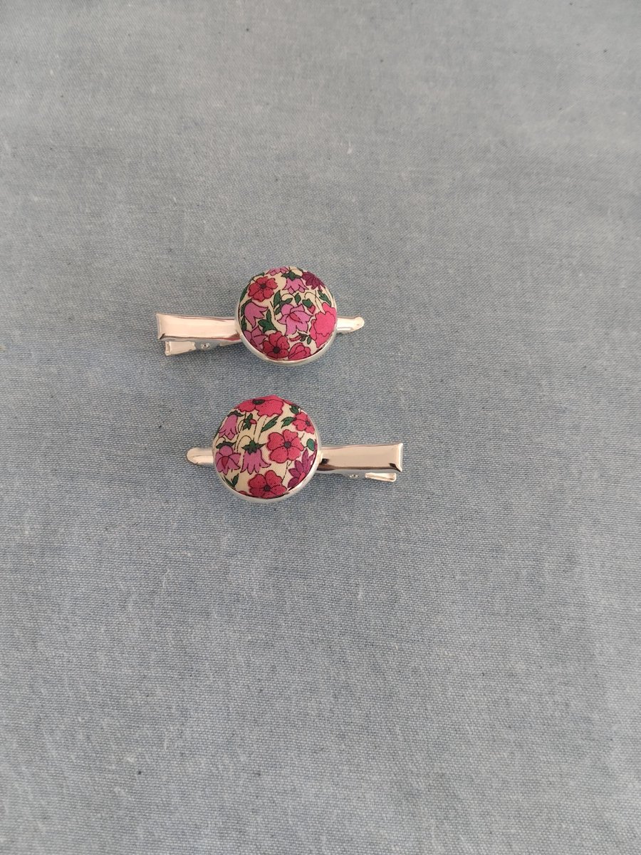Floral hair clip,small hair clip, Liberty Tana lawn hair clip, pair hair clip