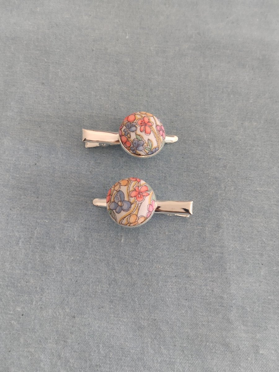 Floral hair clip,small hair clip, Liberty Tana lawn hair clip, pair hair clip