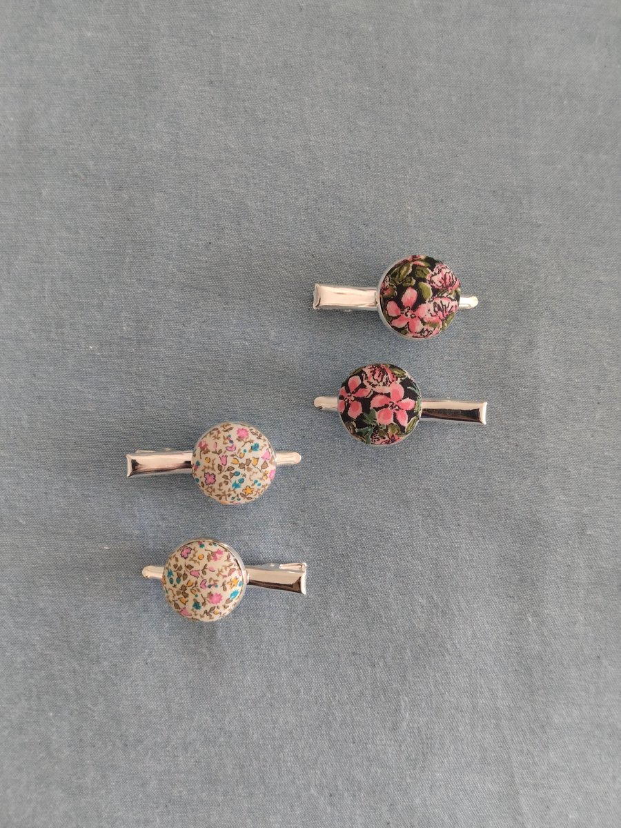 Floral hair clip,small hair clip, Liberty Tana lawn hair clip, pair hair clip