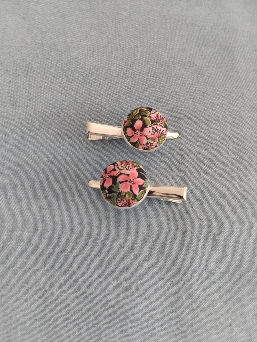 Floral hair clip,small hair clip, Liberty Tana lawn hair clip, pair hair clip