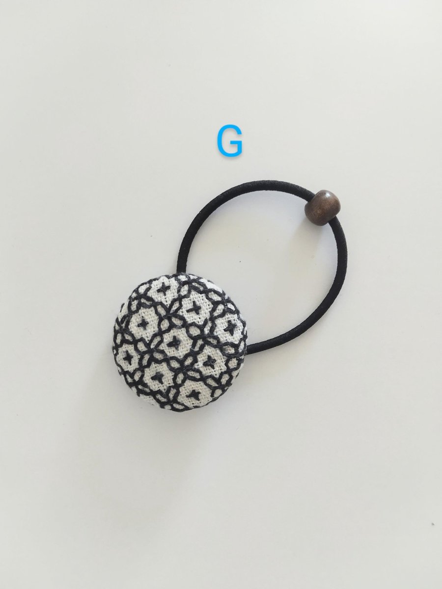 Embroidery Sashiko Japanese hair ties, elastic,hair accessories,adult hair ties.