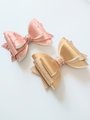 Glitter faux leather hair bow,kids hair bow, 4 inches hair bow, vegan hair bow, handmade hair accessories