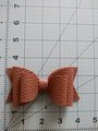 Faux leather hair bow, Brown and Gold hair bow, vegan hair bows kids hair bow,