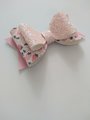 Faux leather Strawberry hair bow,kids hair bow, vegan leather hair bow ,girls hair bow