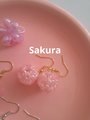 Beads earrings, round earrings, handmade earrings, beads woven earrings , dangle earrings
