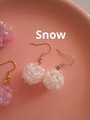 Beads earrings, round earrings, handmade earrings, beads woven earrings , dangle earrings