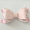 Faux leather Strawberry hair bow,kids hair bow, vegan leather hair bow ,girls hair bow