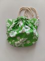 Drawstring bag ,Animal ears, Hawaii print, tropical, Handmade drawstring bags