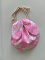 Drawstring bag ,Animal ears, Hawaii print, tropical, Handmade drawstring bags