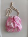 Drawstring bag ,Animal ears, Hawaii print, tropical, Handmade drawstring bags