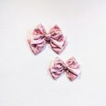 Pink Satin hair bow, Character hair bow,Japanese hair bow, Big hair bow, Cosplay