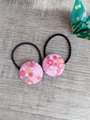 Handmade Japanese cotton hair ties, Floral hair ties,hair accessories