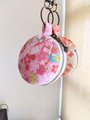 Charm with keychain,Japanese cotton covered charm,Macaroni shaped pouch