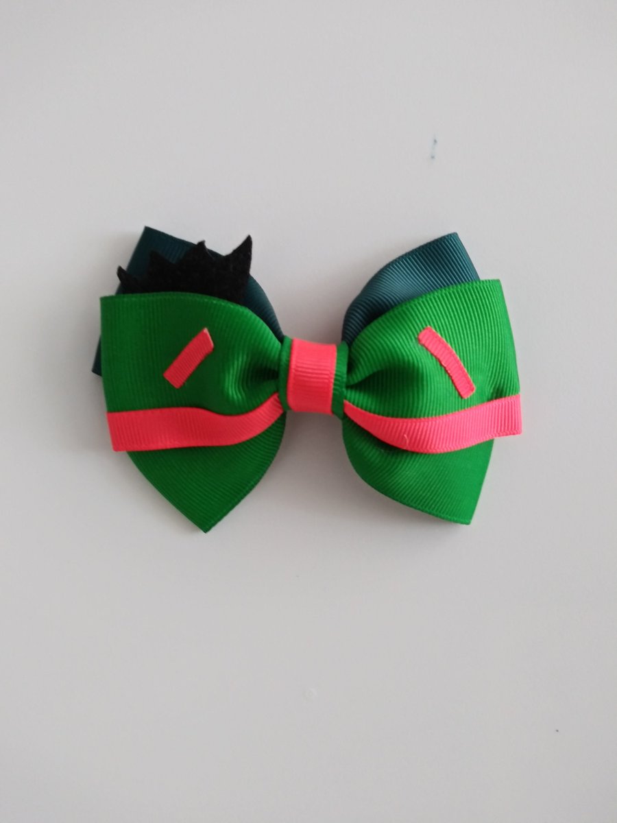 Cool hair bow, character hair bow, Anime hair clip, handmade hair accessories