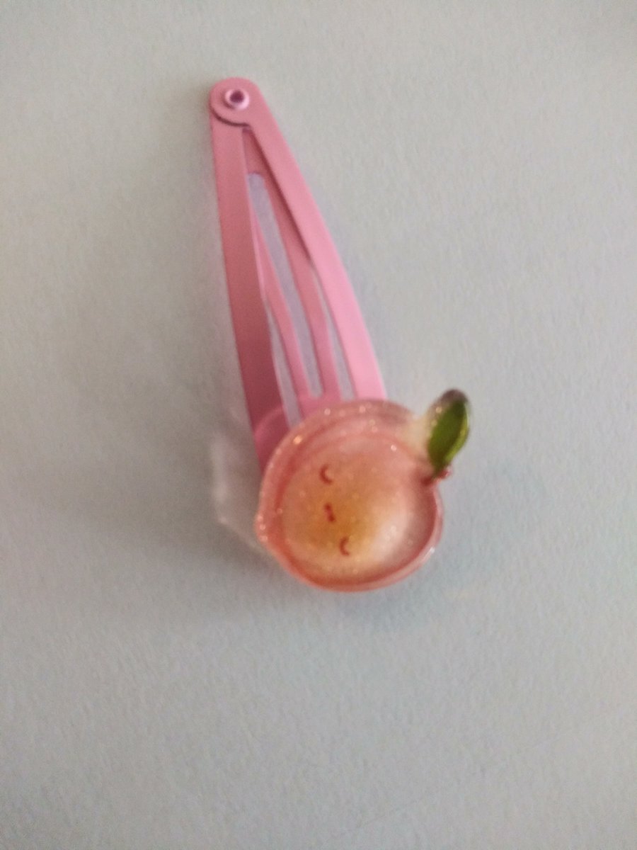 Snap hair clip , peach Handmade hair accessories, adult hair clip, kids hair clips