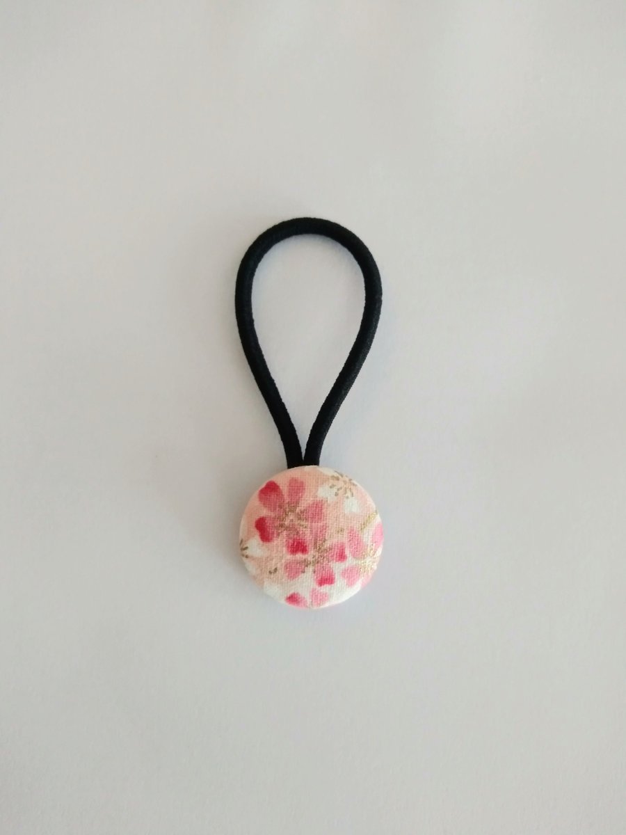 Button hair ties Set of 2, Sakura hair tie, Japanese hair ties,kurumi button hair ties, adult hair ties, handmade accessories