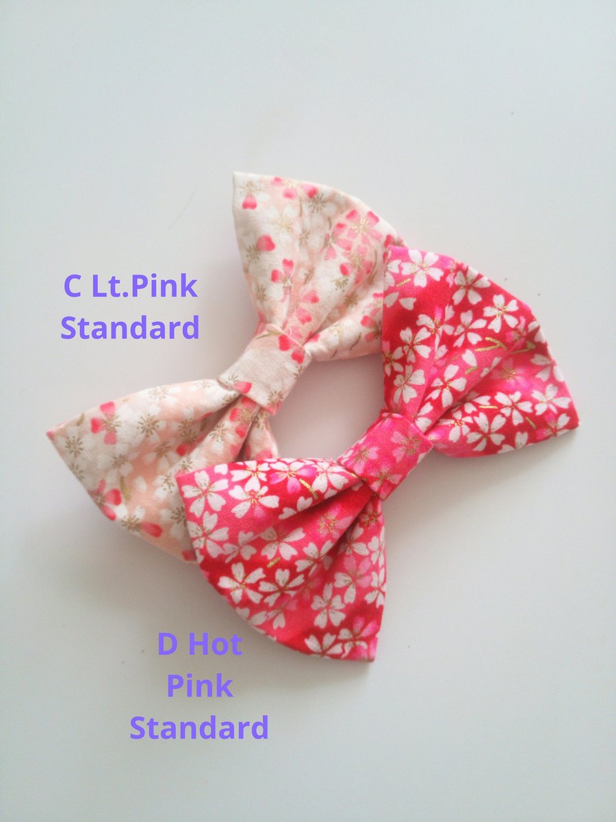 Fabric hair bow, Japanese hair bow, Sailor bow, handmade accessories,Sakura hair bows, cherry blossom, Adult hair bow